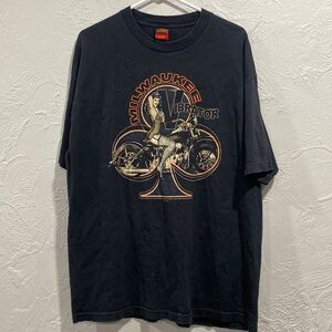 Hot leathers Milwaukee biker babe t-shirt size XL